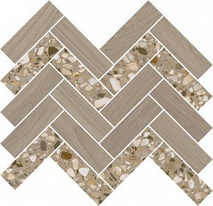 T042/SG5269 Монтиони мозаичный коричневый светлый 34x35,5x0,9 керам.декор купить в интернет магазине Artisan.ru