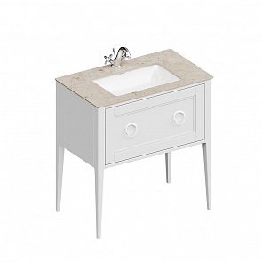 PL.CN.80.1/WHT.M Тумба Plaza Classic Neo/Плаза Классик Нео напольная с ящиком 80, белая матовая купить в интернет магазине Artisan.ru
