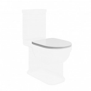 PO.seat.01/WHT Сиденье Pompei/Помпеи для напольного унитаза, белое глянцевое купить в интернет магазине Artisan.ru