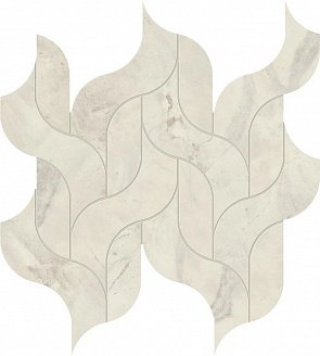 Marvel Calacatta Perla Mosaico Waterfall Lappato купить в интернет магазине Artisan.ru
