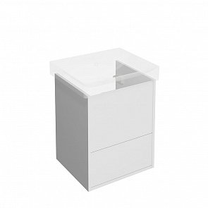 PRO.50.2/WHT Тумба Pro/Про подвесная 2 ящика 50, белая матовая купить в интернет магазине Artisan.ru