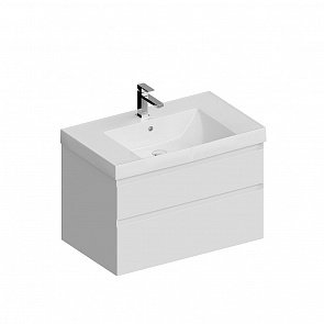 CUB.80.2/WHT.M Тумба Cubo/Кубо подвесная с ящиками 80, белая матовая купить в интернет магазине Artisan.ru