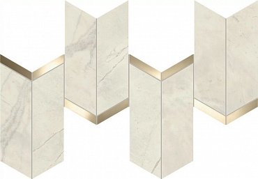 Marvel Calacatta Perla Mosaico Chevron Lappato купить в интернет магазине Artisan.ru