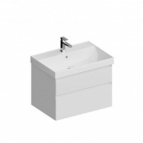 CUB.70.2/WHT.M Тумба Cubo/Кубо подвесная с ящиками 70, белая матовая купить в интернет магазине Artisan.ru