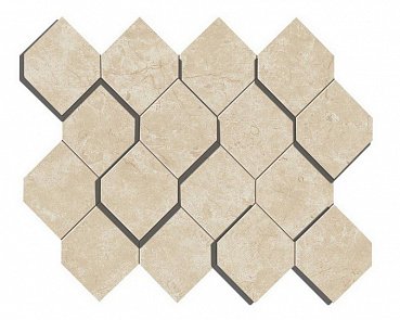 Marvel Cream Prestige Mosaico Esagono 3D купить в интернет магазине Artisan.ru