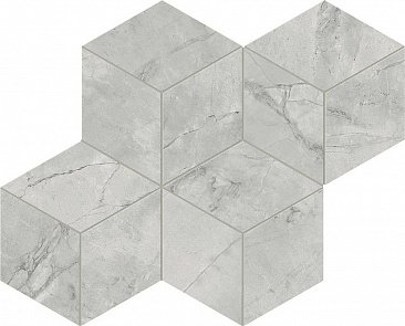 Marvel Grey Cloud Mosaico Esagono Silk купить в интернет магазине Artisan.ru