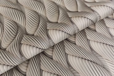 Обои виниловые Трессаж мотив, коричневый купить в интернет магазине Artisan.ru