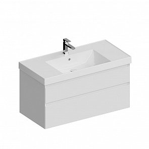 CUB.100.2/WHT.M Тумба Cubo/Кубо подвесная с ящиками 100, белая матовая купить в интернет магазине Artisan.ru