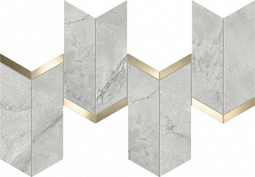 Marvel Grey Cloud Mosaico Chevron Lappato купить в интернет магазине Artisan.ru