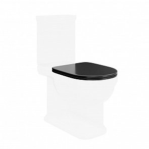 PO.seat.01/BLK Сиденье Pompei/Помпеи для напольного унитаза, черное глянцевое купить в интернет магазине Artisan.ru